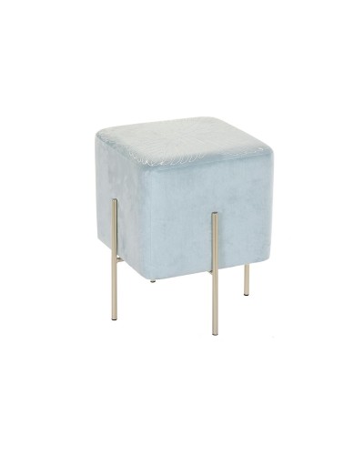 Reposapiés DKD Home Decor Azul Cielo Metal Dorado (34 x 34 x 40 cm)
