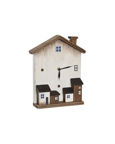 Asztali óra DKD Home Decor 26 x 7 x 31 cm Vit Hus