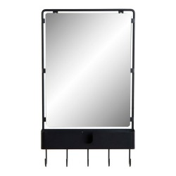 Perchero de Pared Negro Metal DKD Home Decor | Loft | 40 x 9 x 72 cm
