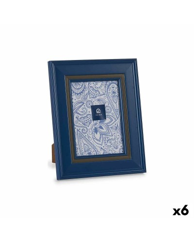 Fotolijsten Kristal Blauw Plastic (6 Stuks) (2 x 26 x 21 cm)