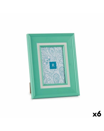 Portafotos de Cristal Verde (6 Unidades) | 23 x 18 cm | Perfectos para Recuerdos Preciosos
