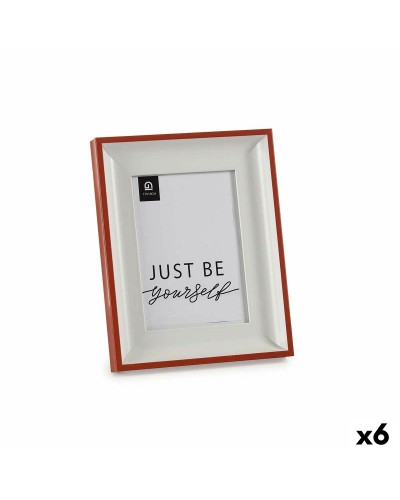 Fotoram Glas Röd Vit Plast (2,5 x 24 x 19 cm) (6 antal)