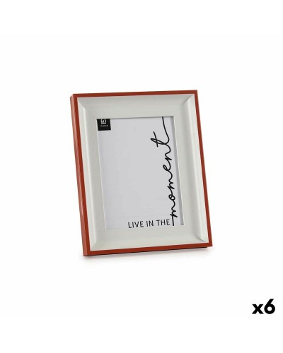 Fotolijsten Kristal Rood Wit Plastic (2,5 x 26,2 x 21 cm) (6 Stuks)
