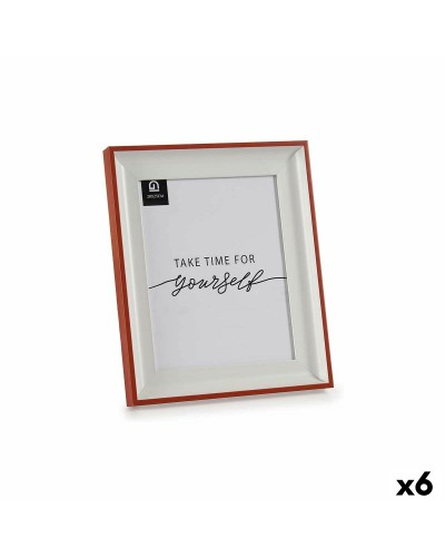 Fotolijsten Kristal Rood Wit Plastic (2,5 x 31,2 x 26 cm) (6 Stuks)