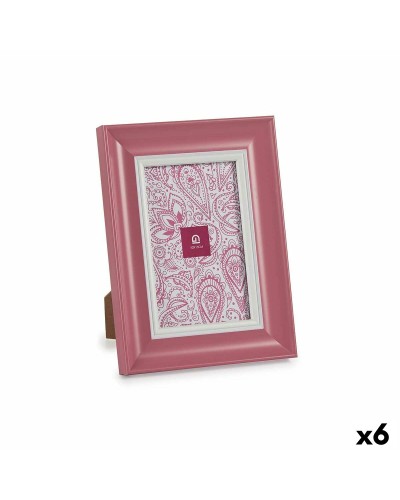 Fotoram Glas Rosa Plast (6 antal) (2 x 21 x 16 cm)