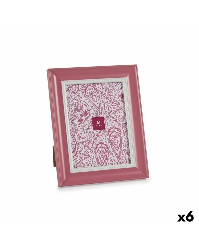 Fotolijsten Kristal Roze Plastic (6 Stuks) (2 x 26 x 21 cm)