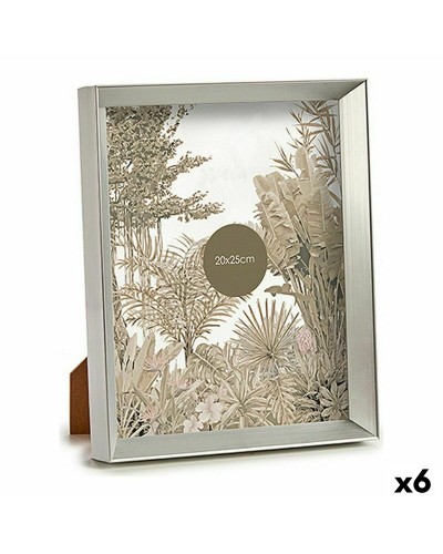 Fotorahmen aus Silber Kunststoff und Glas [22,3 x 3,5 x 27,3 cm], 6er-Pack

