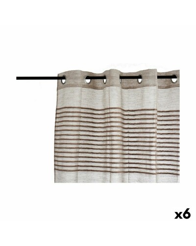 Gardin Ränder Brun 6 antal (140 x 0,1 x 260 cm)