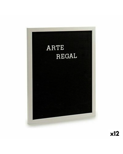 Cuadro de Letras Blanco y Negro Retroiluminado (2,5 x 50,5 x 40,5 cm) - 144 Letras Incluidas
