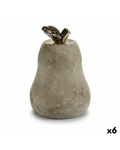Dekorative Zementstatue Graue Birne, 6er-Set (15 x 20,5 x 15 cm)
