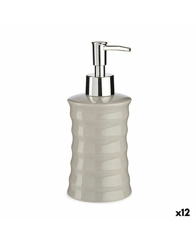 Tvåldispenser Vågor Keramik Grå Metall 12 antal (260 ml)