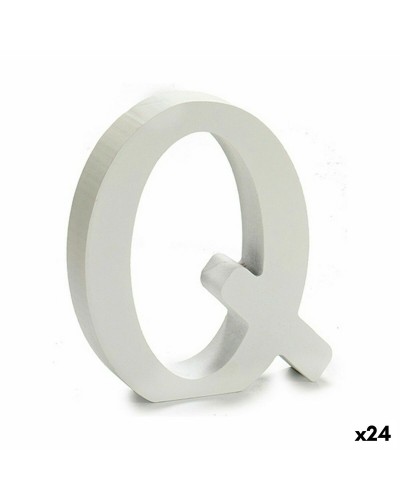 Brief Q Hout Wit (2 x 16 x 14,5 cm) (24 Stuks)