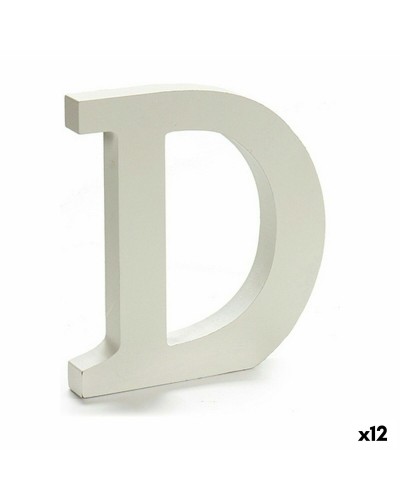 Brev D Trä Vit (1,8 x 21 x 17 cm) (12 antal)