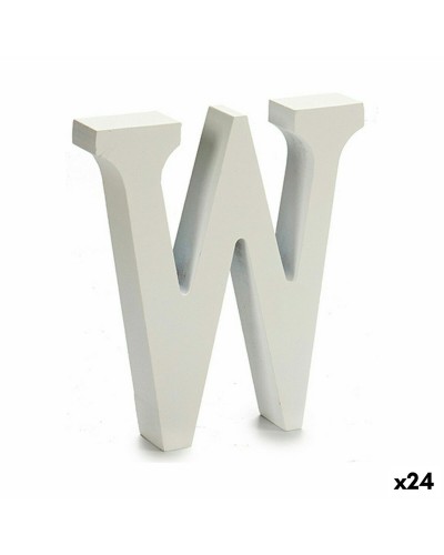 Brev W Trä Vit (2 x 16 x 14,5 cm) (24 antal)