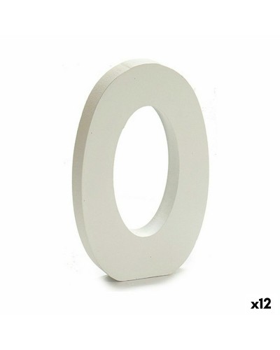 Siffror Trä Vit (1,8 x 21 x 17 cm) (12 antal)