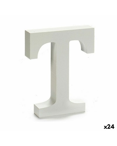 Brief T Hout Wit (2 x 16 x 14,5 cm) (24 Stuks)