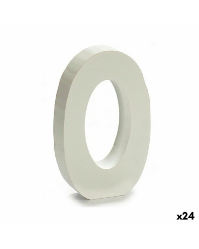 Números de Madera Blanca 2x16x14,5 cm (Paquete de 24)
