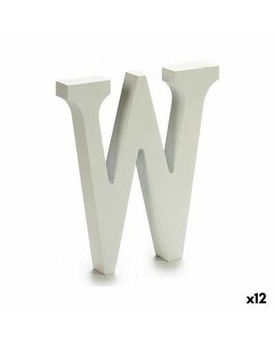 Brev W Trä Vit (1,8 x 21 x 17 cm) (12 antal)