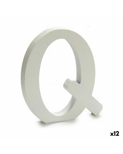 Brev Q Trä Vit (1,8 x 21 x 17 cm) (12 antal)