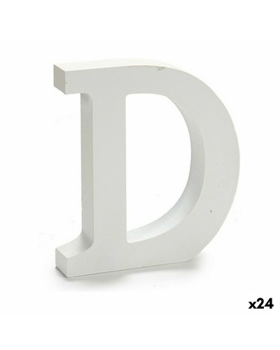 Brief D Hout Wit (2 x 16 x 14,5 cm) (24 Stuks)