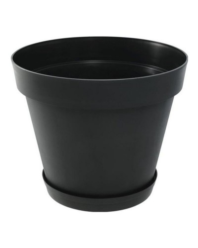 Vaso Rotondo EDA Tuscan Grigio Scuro in Ceramica | Ø 60 x 47 cm