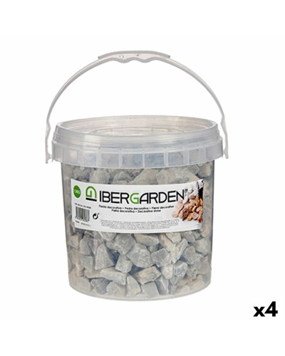 Koristeelliset kivet 3 Kg Vaaleanharmaa (4 osaa)