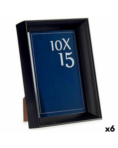 Fotoram Svart Plast Glas (12,2 x 3,5 x 17,3 cm) (6 antal)