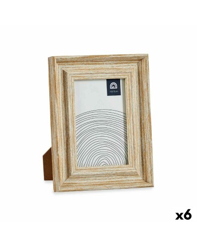 Fotoram Glas Gyllene Trä Brun Plast (16,2 x 2 x 21 cm) (6 antal)