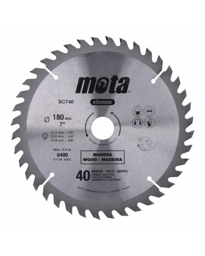 Disque à tronçonner Mota CLP18 SC740P, 180 mm
