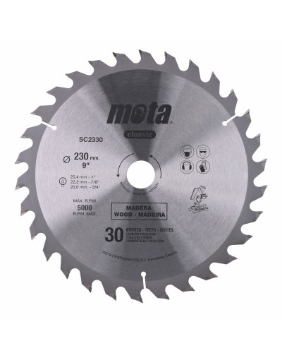 Disque à tronçonner Mota SC2330 pour la découpe du métal et de l'acier
