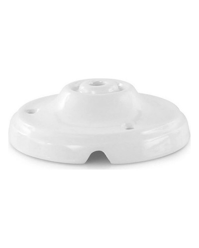 Rosace EDM Vintage Blanc Porcelaine | Ø 100 mm | Éclairage de Plafond
