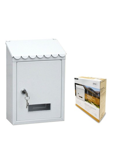 Brevlåda EDM Standard Stål Vit (21 x 6 x 30 cm)