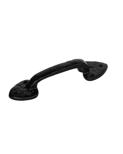 Poignée de porte EDM Standard Forgée en Acier Noir, Longueur 210 mm
