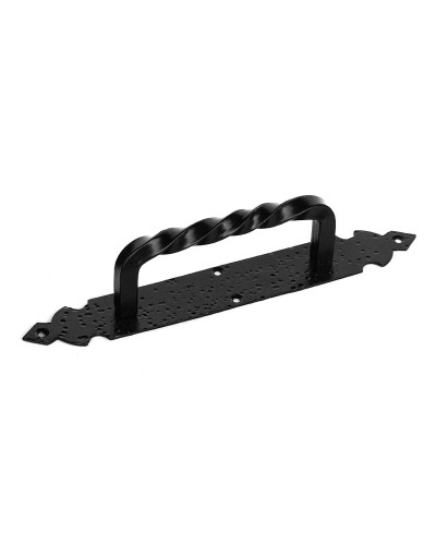 Forjare EDM - Poignée de porte noire en acier, 275 mm
