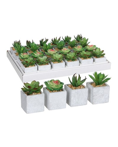 Mica Decorations Suculenta Decorativa de PVC Verde | 8 x 5 cm
