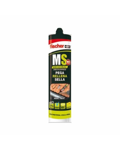 Mastic d'étanchéité Noir Fischer MS 290 ml : Imperméable, Haute Adhérence, Pour Intérieur et Extérieur
