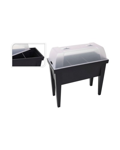 Mesa Serra EDM Negra de Polipropileno, 80 x 40 x 65 cm
