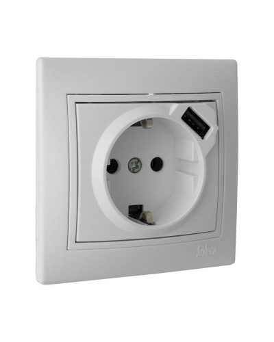 Base Solera ERP60USB-U USB Bipolaire, 250V, 16A, Encastrée
