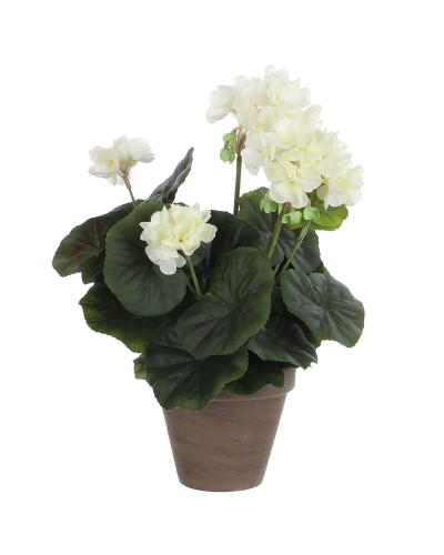 Künstliche Geranie Mica Decorations aus PVC - Realistische und wartungsfreie Dekorative Pflanze
