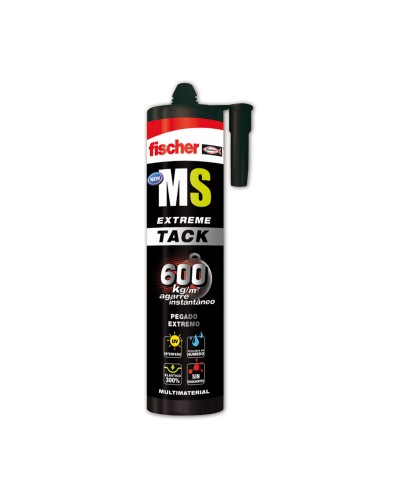 Fischer Sigillante e Adesivo MS Nero 290 ml, Impermeabile, Elastico