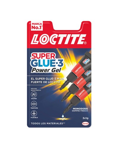 Loctite Super Glue-3 Power Gel Mini Trio (3x 1 g) | Vielzweck-Sekundenkleber
