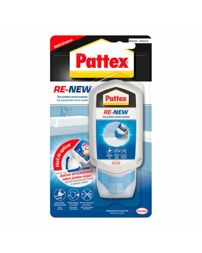 Pattex Re-new Sellador de Silicona Blanco 100g para Reparaciones e Impermeabilizaciones
