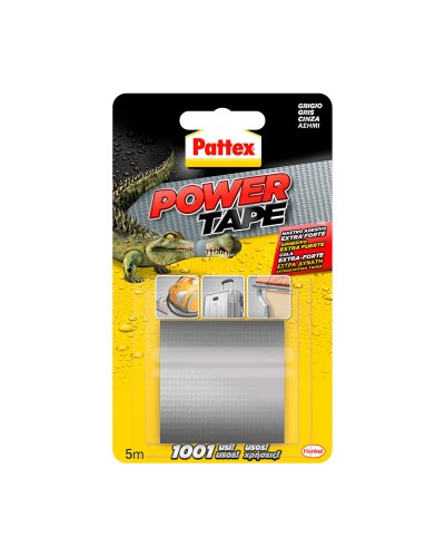 Pattex Power Tape Gris: Cinta Adhesiva Resistente para Reparaciones (5 m x 50 cm)
