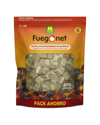 Massó Encendedores de Fuego | 200 Pastillas | Encendido Fácil para Estufas y Chimeneas
