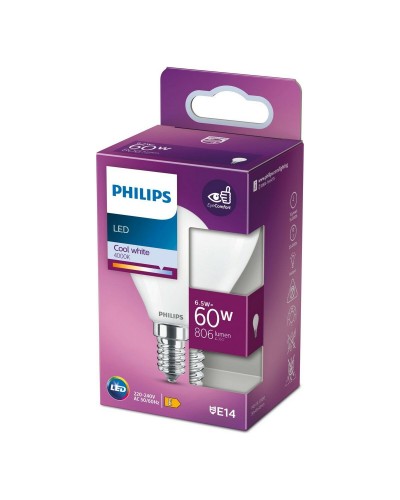 Ledlamp Philips E 6.5 W 6,5 W 60 W E14 806 lm Ø 4,5 x 8 cm (4000 K)