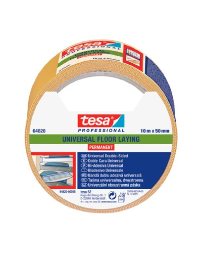 TESA doppelseitiges Klebeband 10 m x 50 mm für schnelle und dauerhafte Befestigungen

