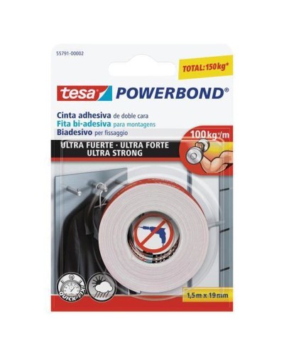 Ruban Adhésif Extra Fort Powerbond TESA, 19 mm x 1,5 m
