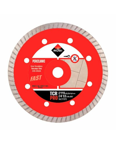Disque à tronçonner diamant Rubi Pro 115 mm, pour grès cérame et céramique.
