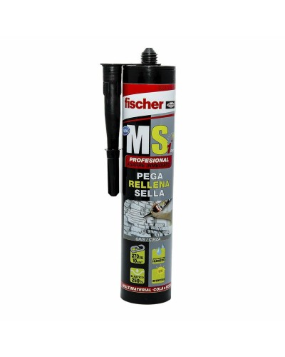 Fischer Sellador MS Gris 290ml: Adhesivo Polivalente para Edificación y Construcción
