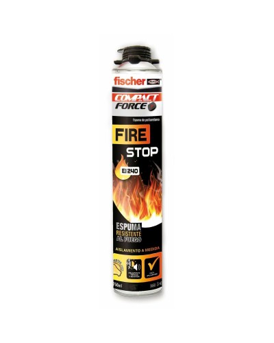 Mousse Anti-Incendie Fischer Fire Stop, 750ml - Mastic d'Étanchéité Protecteur pour Passages de Tuyaux et de Câbles.

